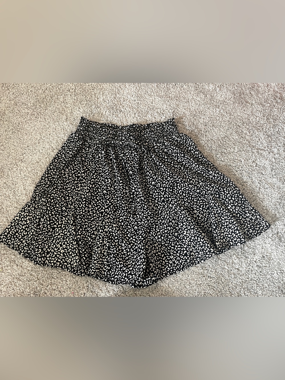 Love Black and White Leopard Print Shorts